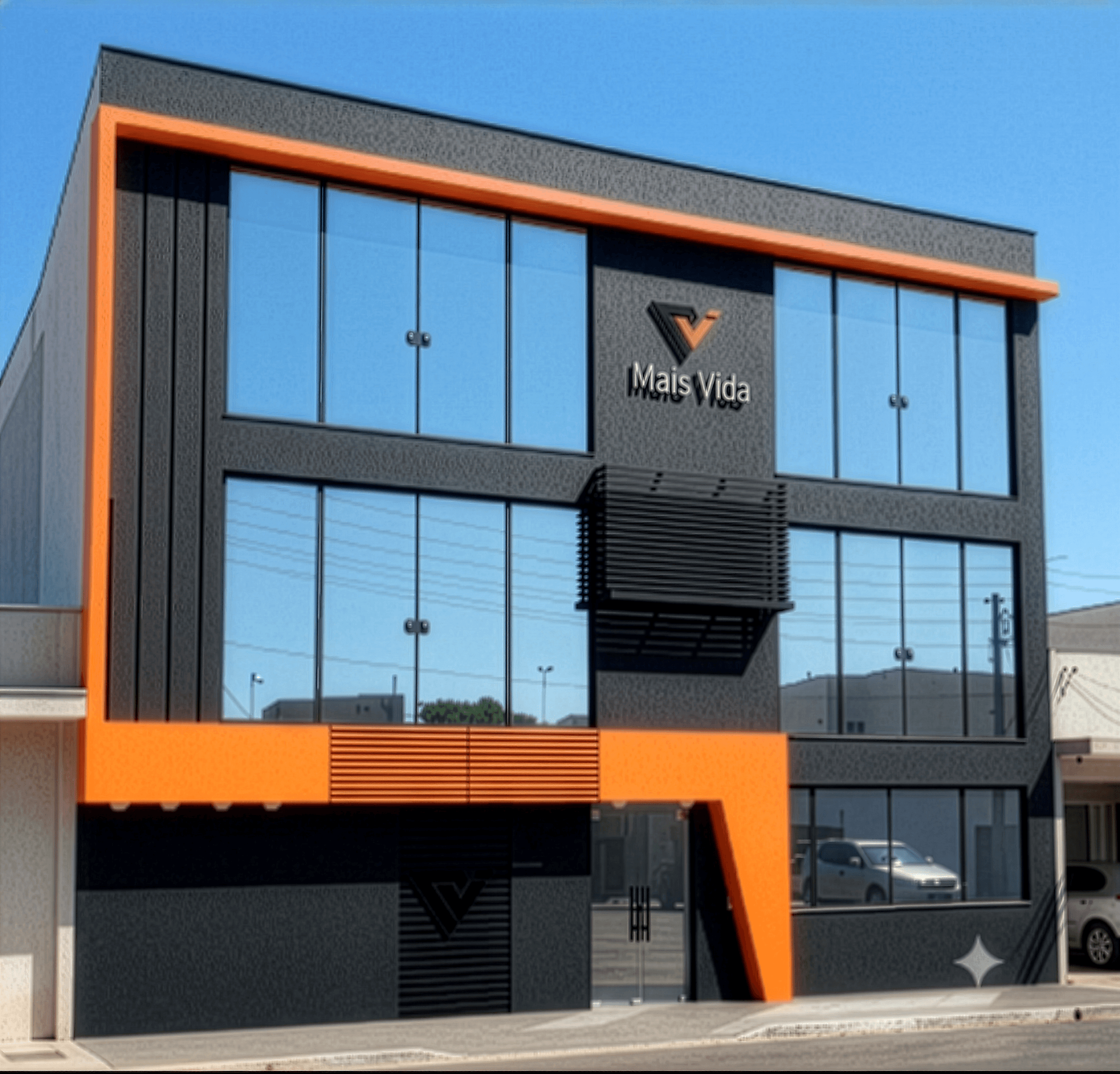 Fachada Comercial Contemporânea